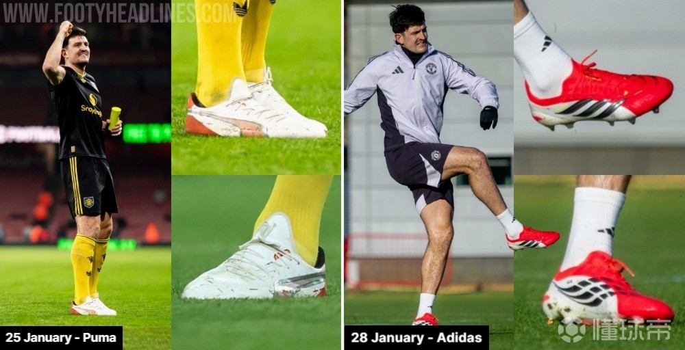 足球装备媒体：马奎尔或与彪马结束合作关系，转投阿迪达斯